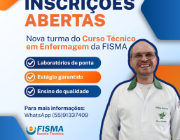 Inscrições Abertas para o Curso Técnico em Enfermagem da FISMA