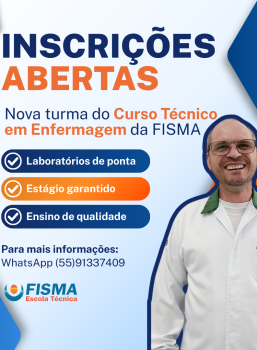 Inscrições Abertas para o Curso Técnico em Enfermagem da FISMA Inscrições Abertas para o Curso Técnico em Enfermagem da FISMA