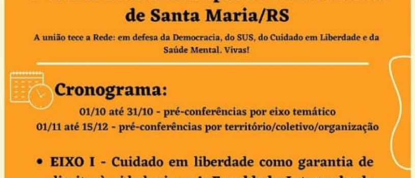 FISMA É PARCEIRA NA PRÉ-CONFERÊNCIA DE SAÚDE MENTAL