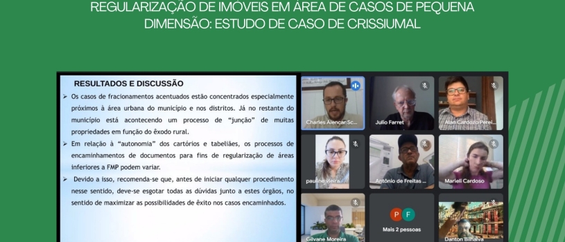 Aluno do curso de especialização em georreferenciamento defende trabalho de conclusão de curso