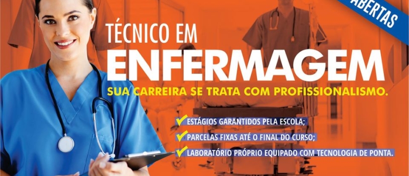 Inscrições abertas para o curso Técnico em Enfermagem