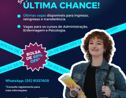 Últimas vagas com desconto: bolsas de 60% na FISMA para Administração, Enfermagem e Psicologia
