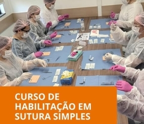 FISMA oferece Curso de Habilitação em Sutura Simples para profissionais e acadêmicos da área da saúde