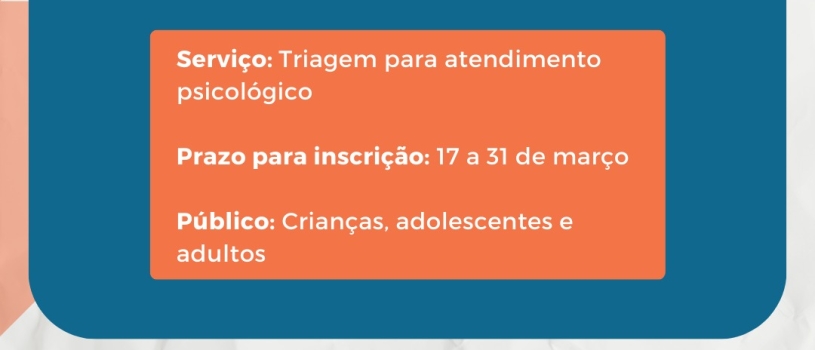 Clínica-Escola de Psicologia da FISMA abre inscrições para triagem de atendimentos psicológicos