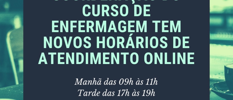 Curso de Enfermagem abre sala virtual para atendimento aos alunos