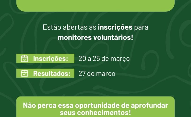 Curso de Enfermagem publica edital de monitoria