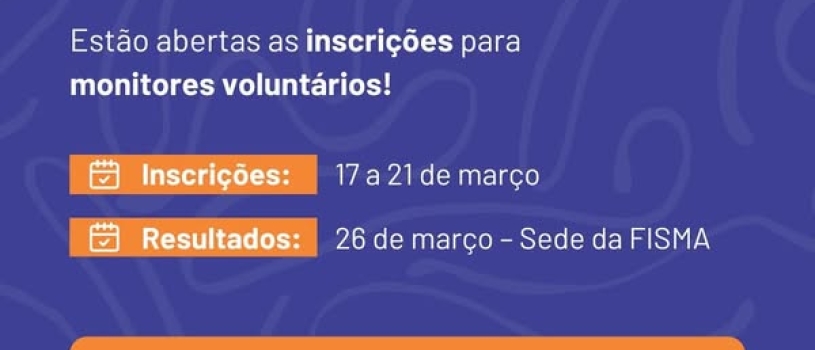 Aberto edital de seleção de monitoria voluntária para o curso de psicologia
