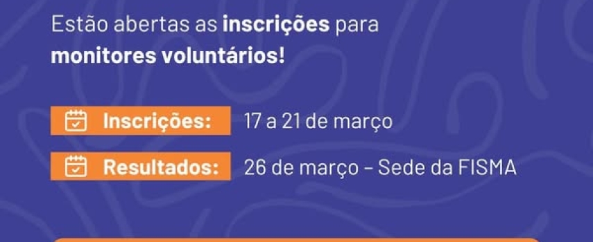 Aberto edital de seleção de monitoria voluntária para o curso de psicologia