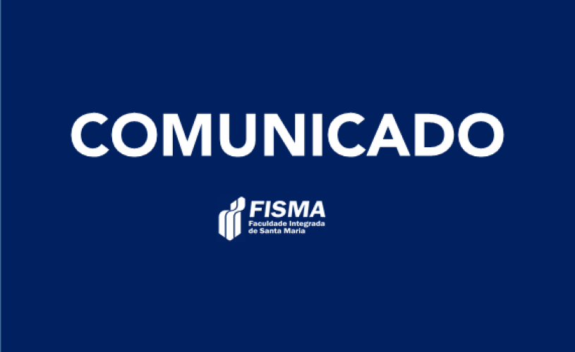 Comunicado sobre atividades a serem realizadas na Unidade I da FISMA