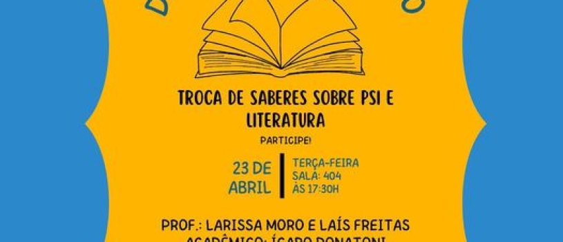 Cuso de Psicologia promove evento no dia do livro