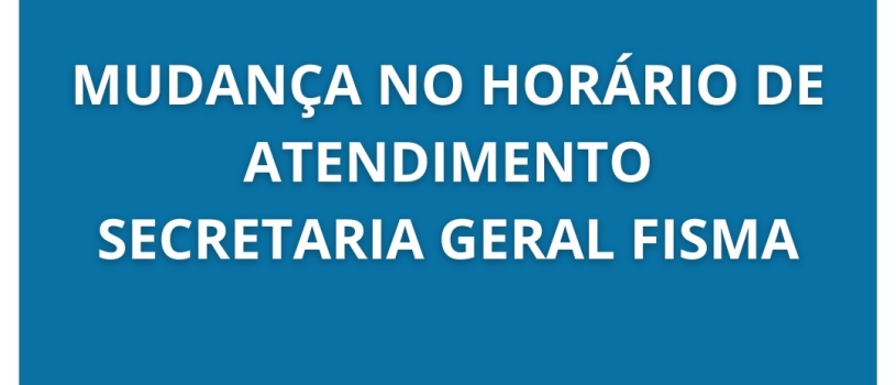 Mudança no horário de atendimento da Secretaria Geral