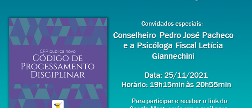 CURSO DE PSICOLOGIA PROMOVE AULA ABERTA SOBRE CÓDIGO DE PROCESSAMENTO DISCIPLINAR